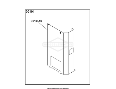 6912-00 - Left Panel Assembly / Left Panel Assembly Diagram and Parts List for 040746-00  Briggs and Stratton Generator